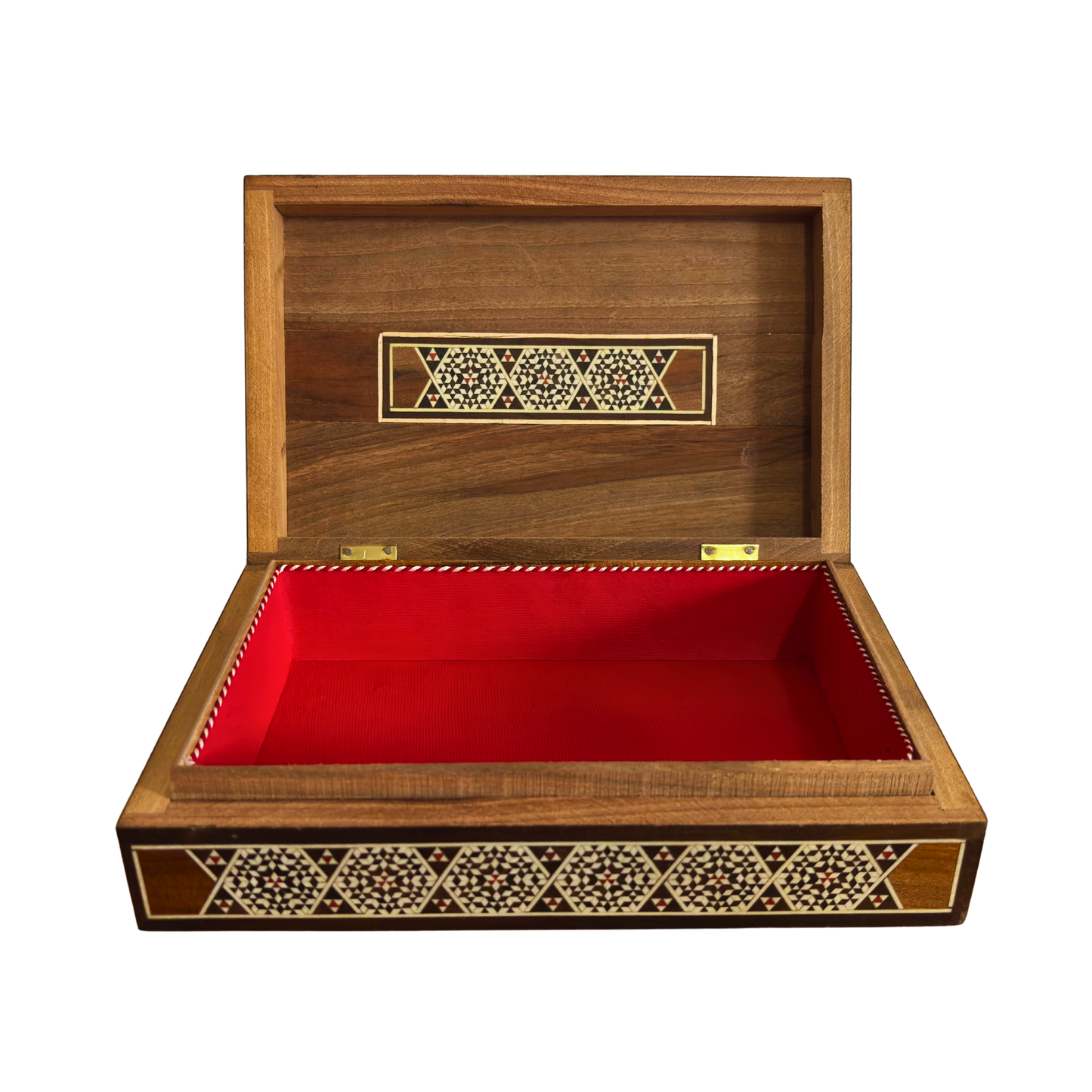 Vintage 1970 Damascene Wooden Mosaic Box