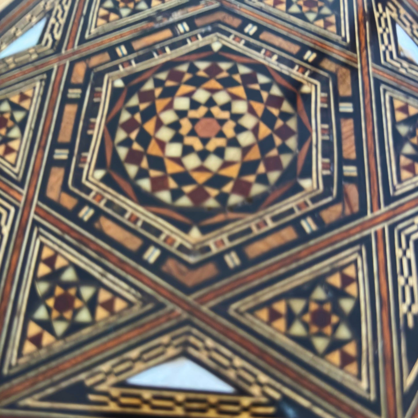 Refined Damascene Mosaic Box by Master Gaby Al Dayeh – Handcrafted with Mother of Pearl & Velvet Interior