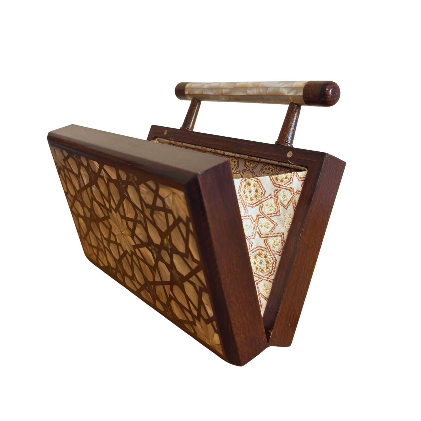 Falak – Luksusowa Torebka Damasceńska z Masą Perłową i Podszewką z Brokatu