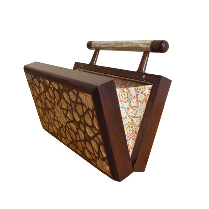 Falak – Luksusowa Torebka Damasceńska z Masą Perłową i Podszewką z Brokatu