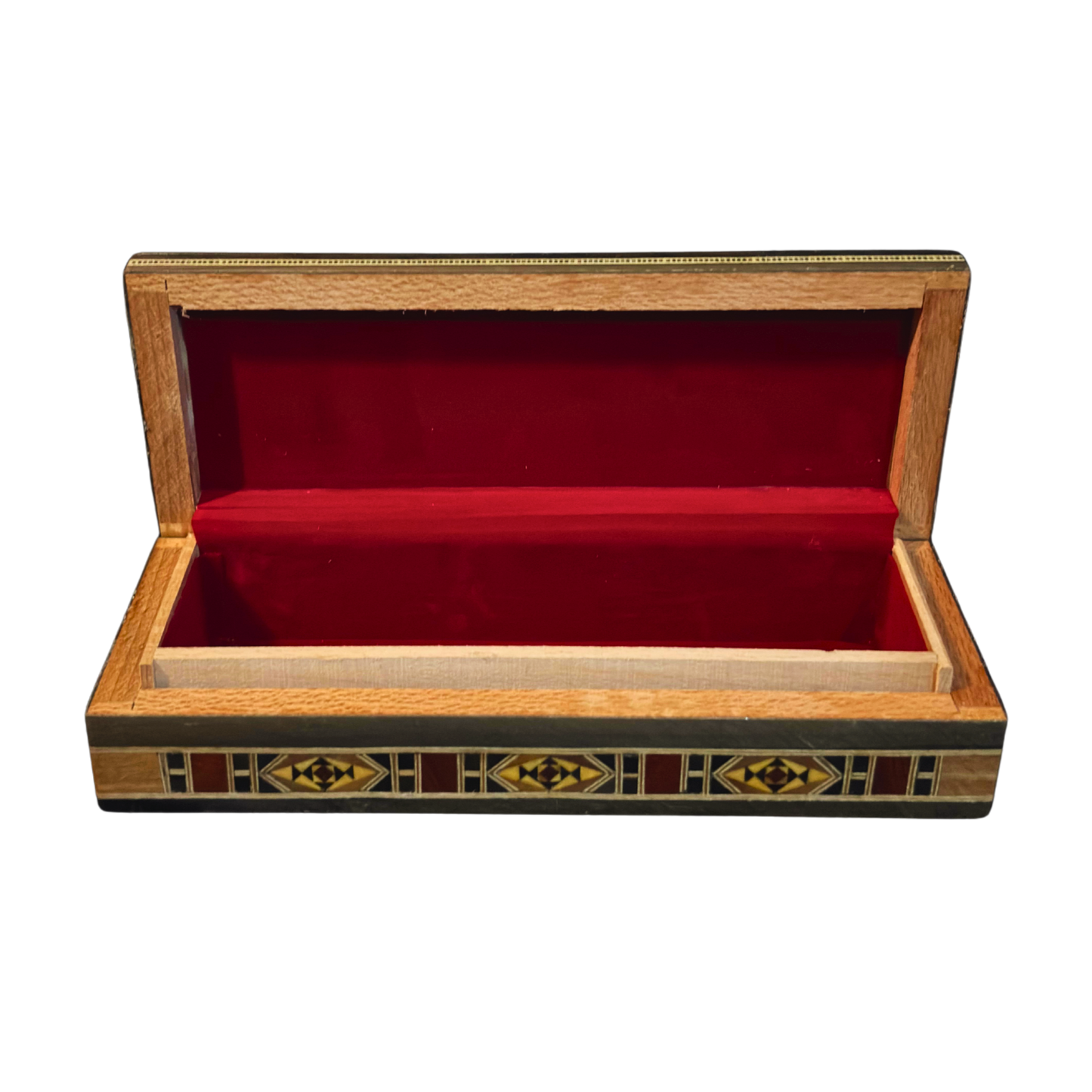 Damascene Mosaic Pen, Jewelry & Rosary Box – Handcrafted Pearl Art