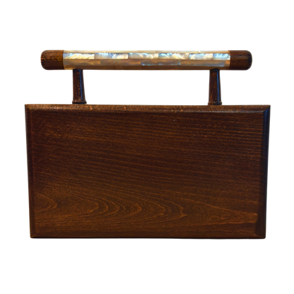 Sham – Clutch Damascena di Lusso con Madreperla Floreale e Interno in Broccato