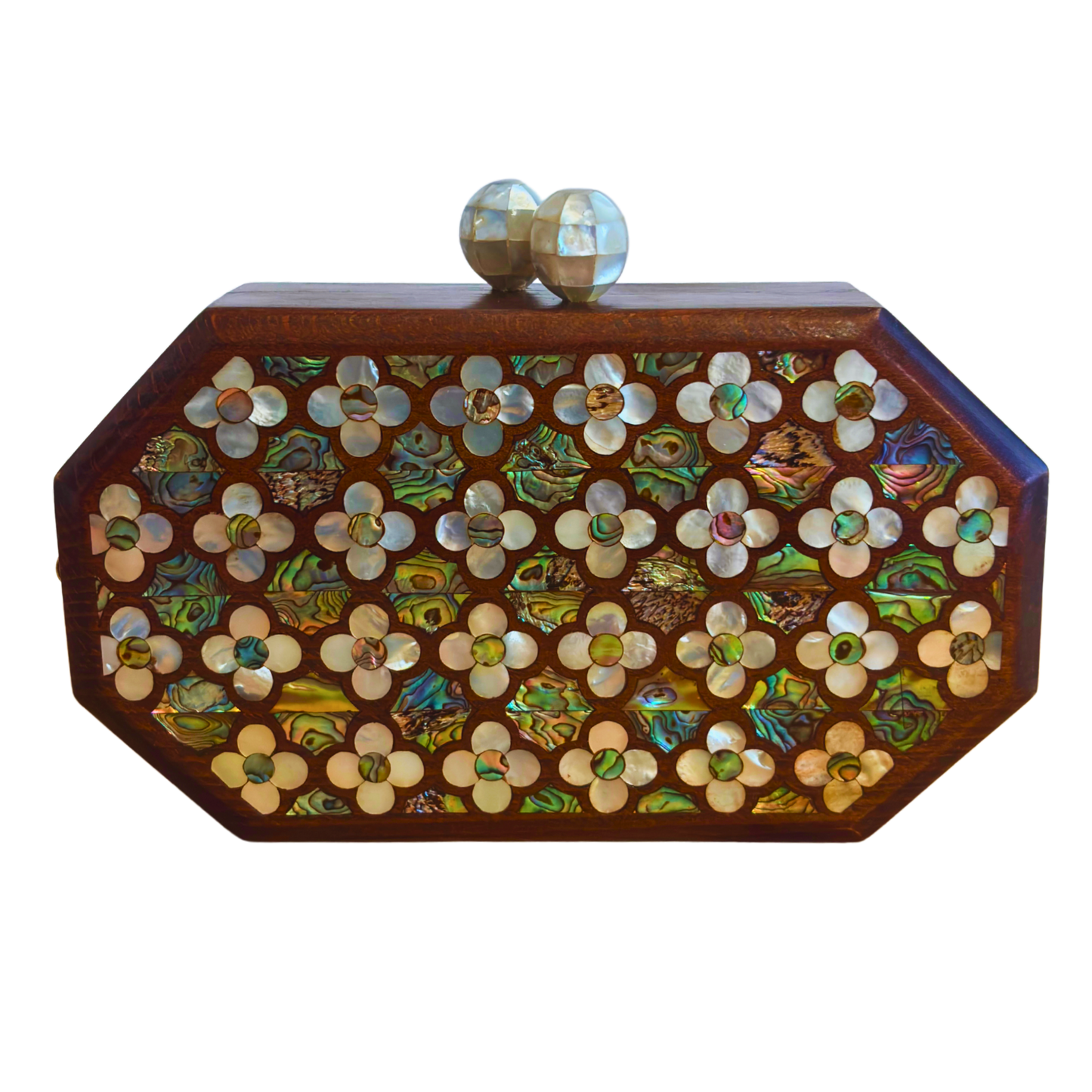 Jouri – Luksusowa Torebka Damasceńska z Różową Masą Perłową & Perłowym Różańcem