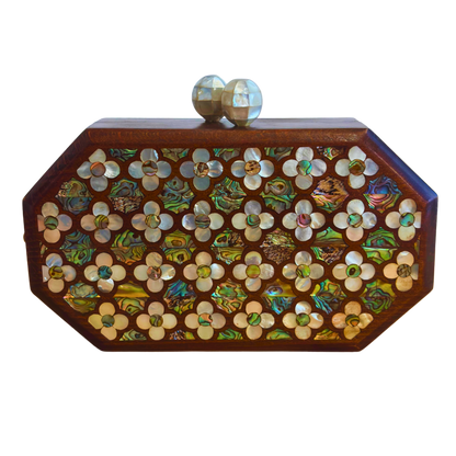 Jouri – Luksusowa Torebka Damasceńska z Różową Masą Perłową & Perłowym Różańcem