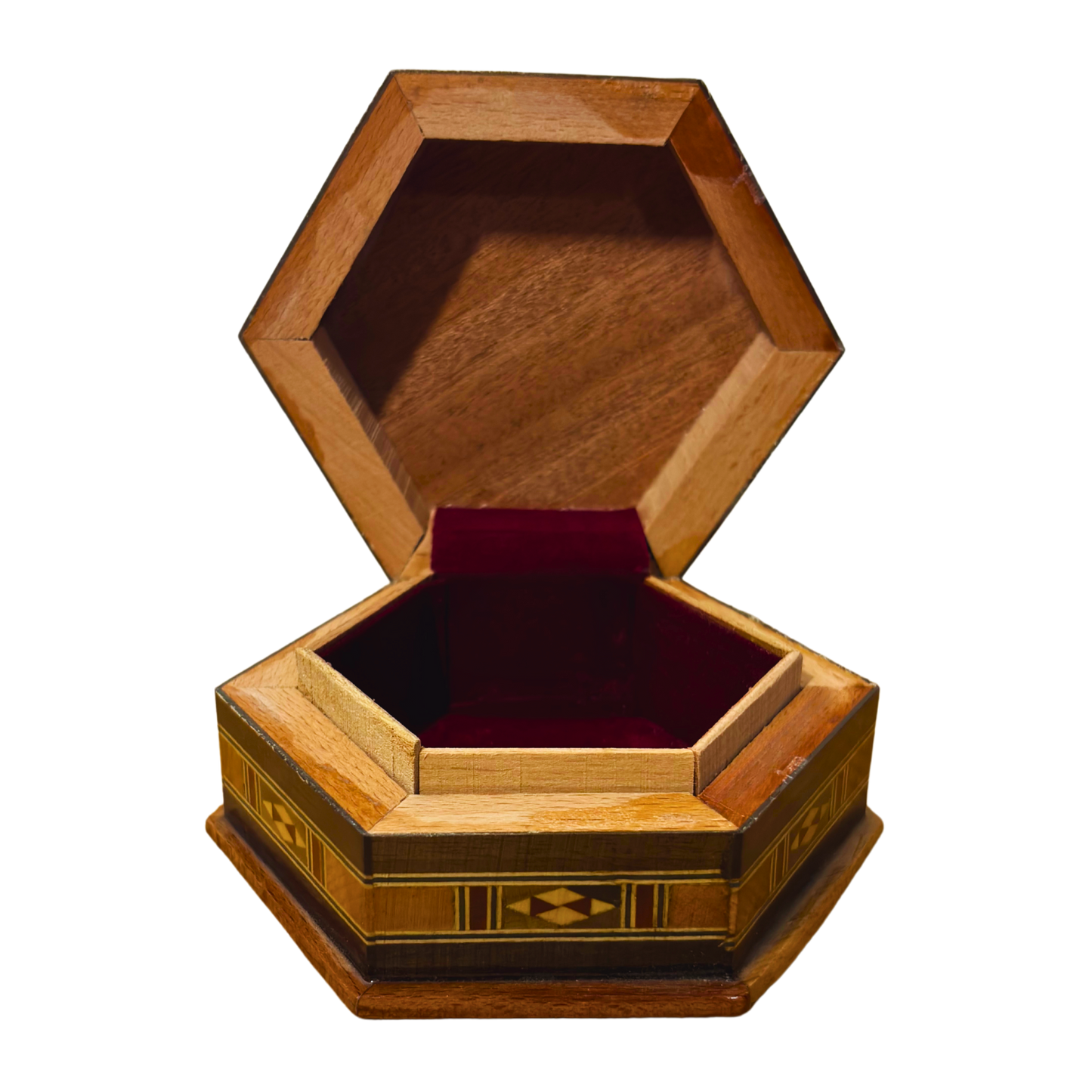 Caja de Mosaico Artesanal de Damasco – Arte Tradicional y Terciopelo