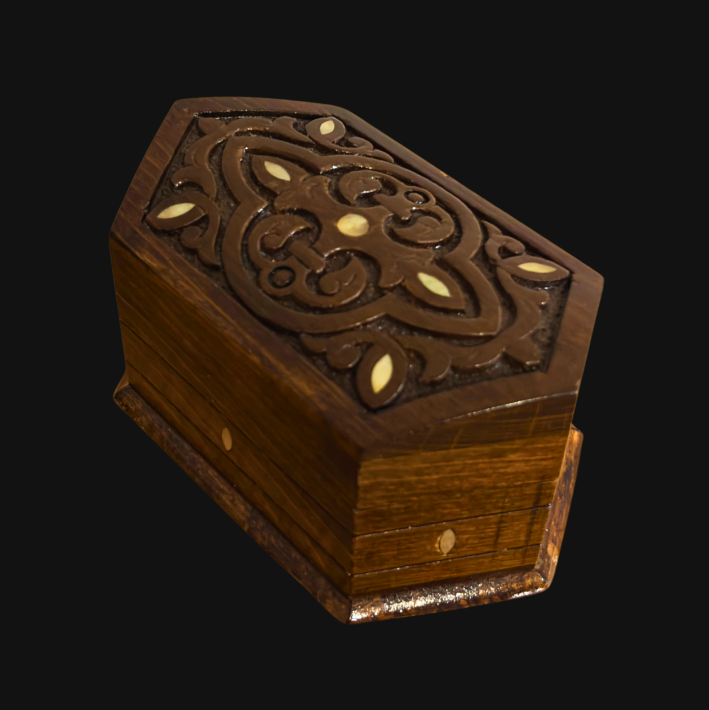 Luxury Beechwood Mosaic Box – Hand-Carved with Mother of Pearl & Velvet