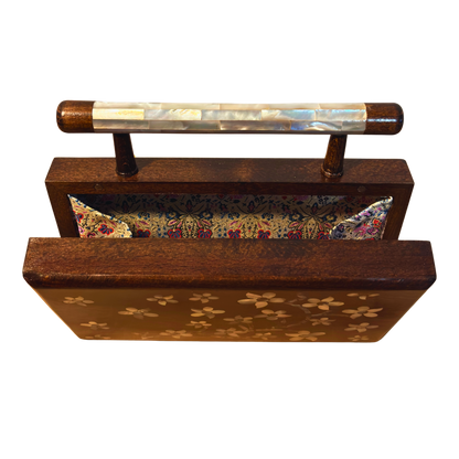 Yasmine – Luksusowa Torebka Damasceńska z Masą Perłową i Podszewką z Brokatu