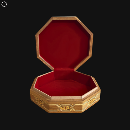 Caixa de Mosaico Damasquino – Madeira Artesanal com Interior de Veludo Vermelho