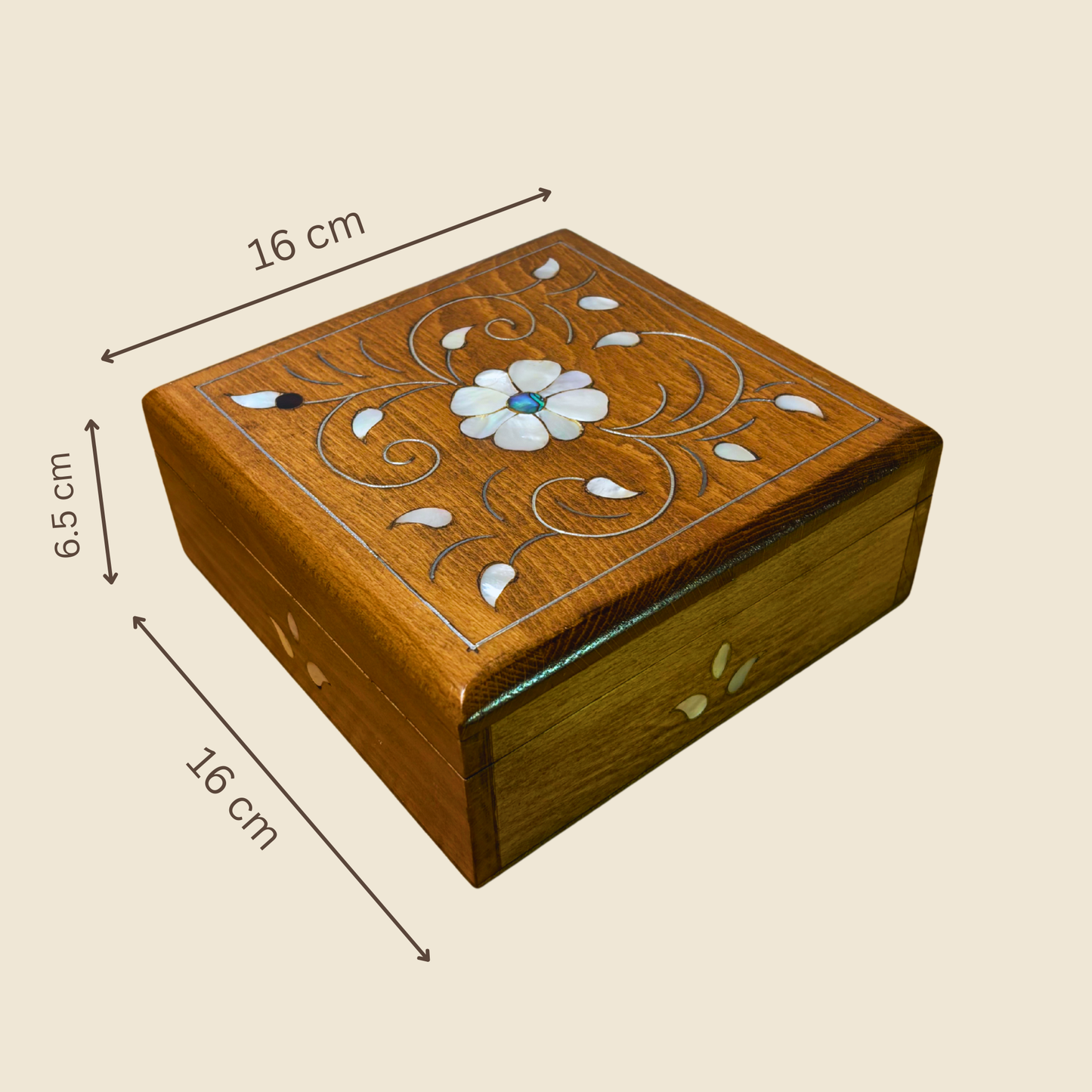 Boîte Damasquine de Luxe Artisanale – Nacre & Velours