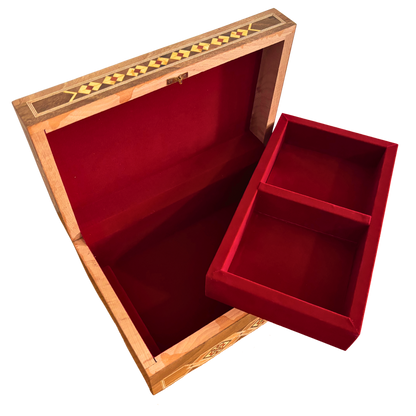 Kilitli Şam Mozaik Takı Kutusu – El Yapımı Zarif Eser