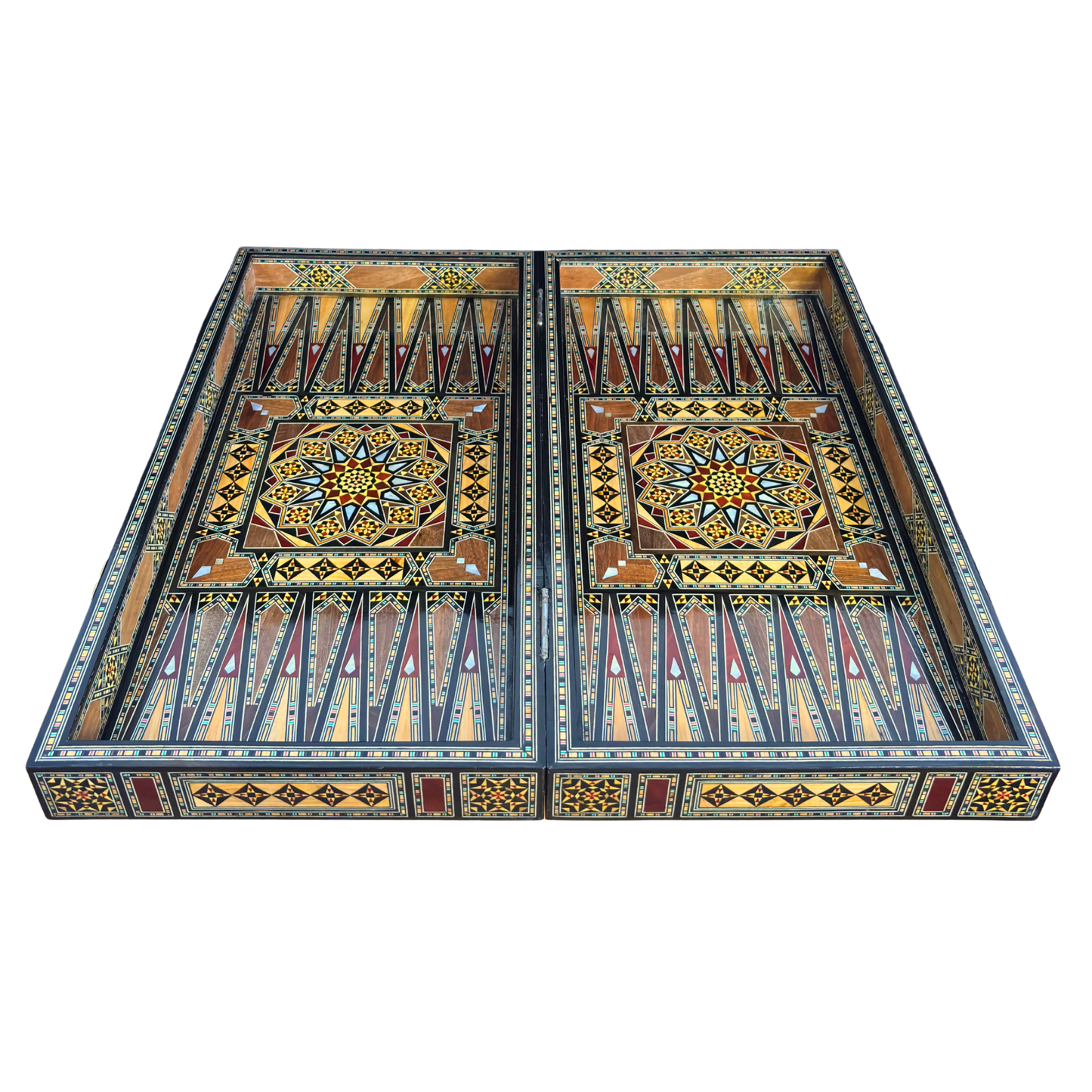 Juego de Ajedrez y Backgammon de Lujo – Arte Damasceno y Nácar