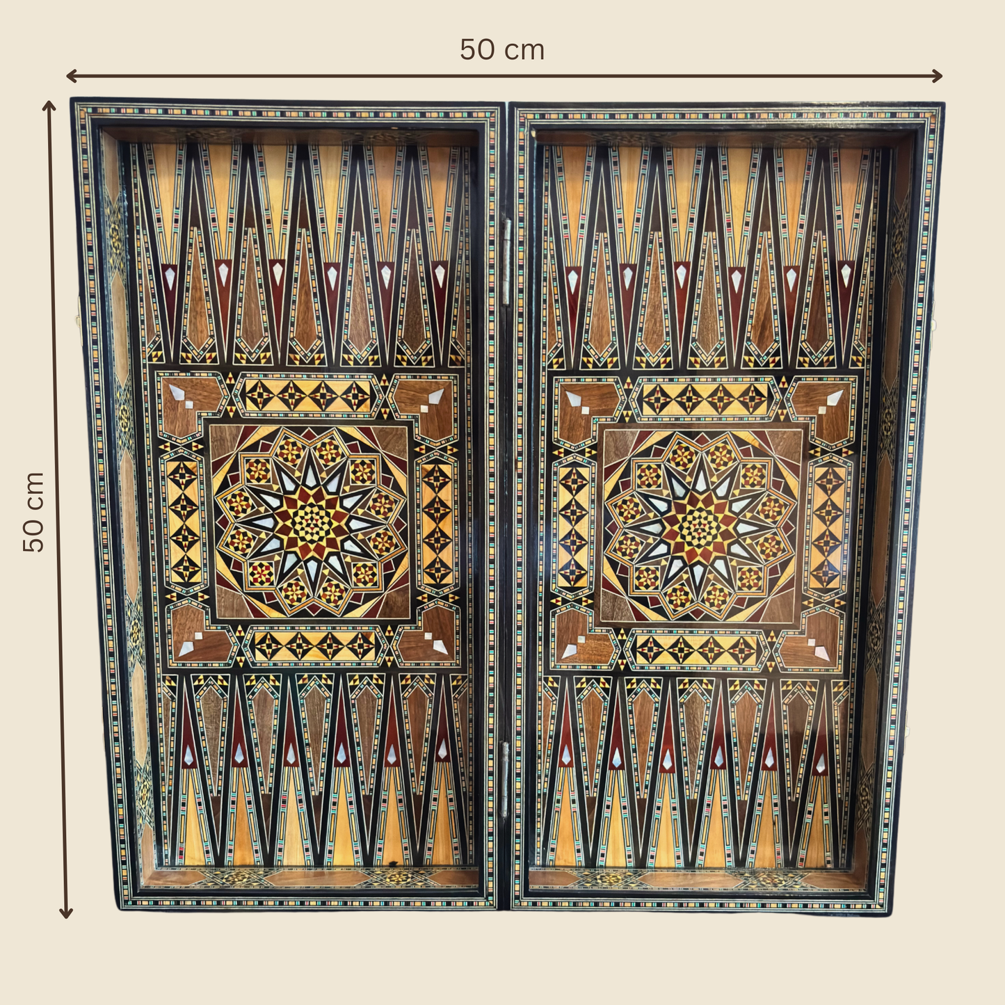 Juego de Ajedrez y Backgammon de Lujo – Arte Damasceno y Nácar