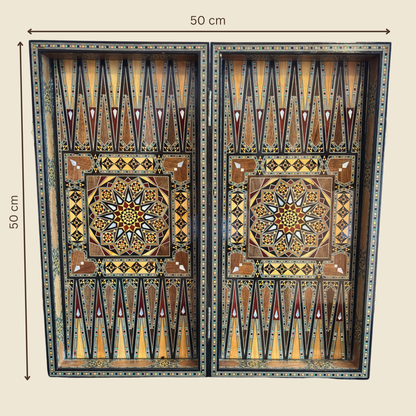 Juego de Ajedrez y Backgammon de Lujo – Arte Damasceno y Nácar