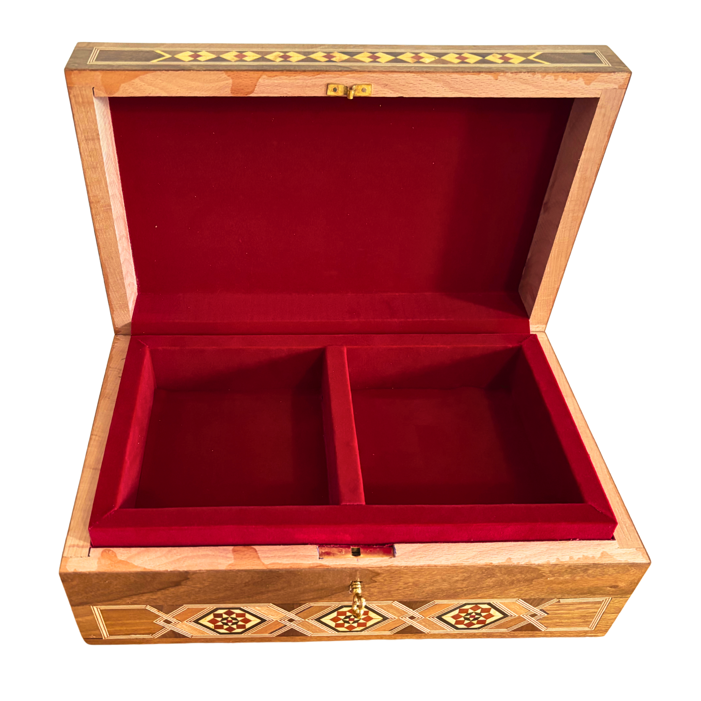 Kilitli Şam Mozaik Takı Kutusu – El Yapımı Zarif Eser